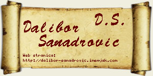 Dalibor Sanadrović vizit kartica